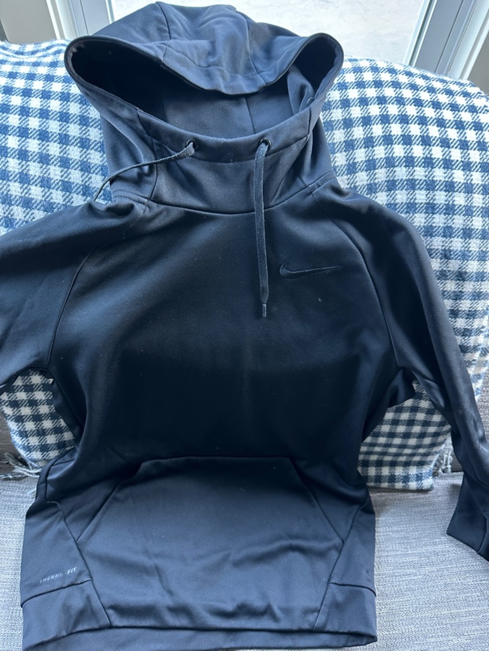 Nike Black Pullover Hoodie with Swoosh